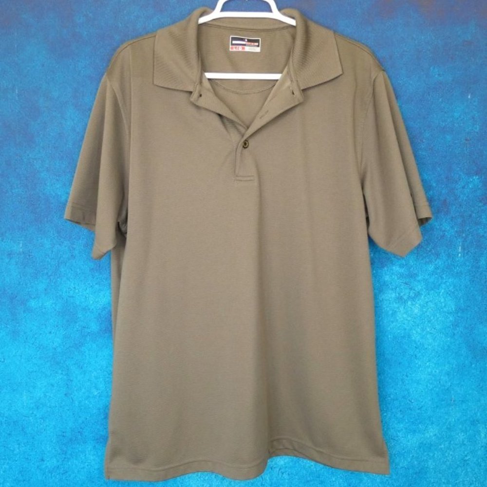 Grand Slam Brown Golf Polo Shirt Size Large